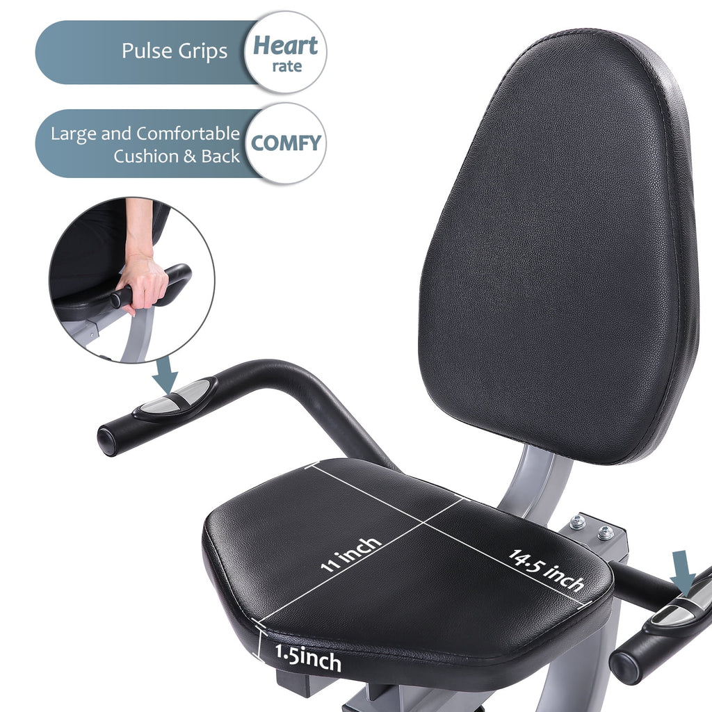 Indoor Recumbent Exercise Bike with Adjustable Seat Q2775