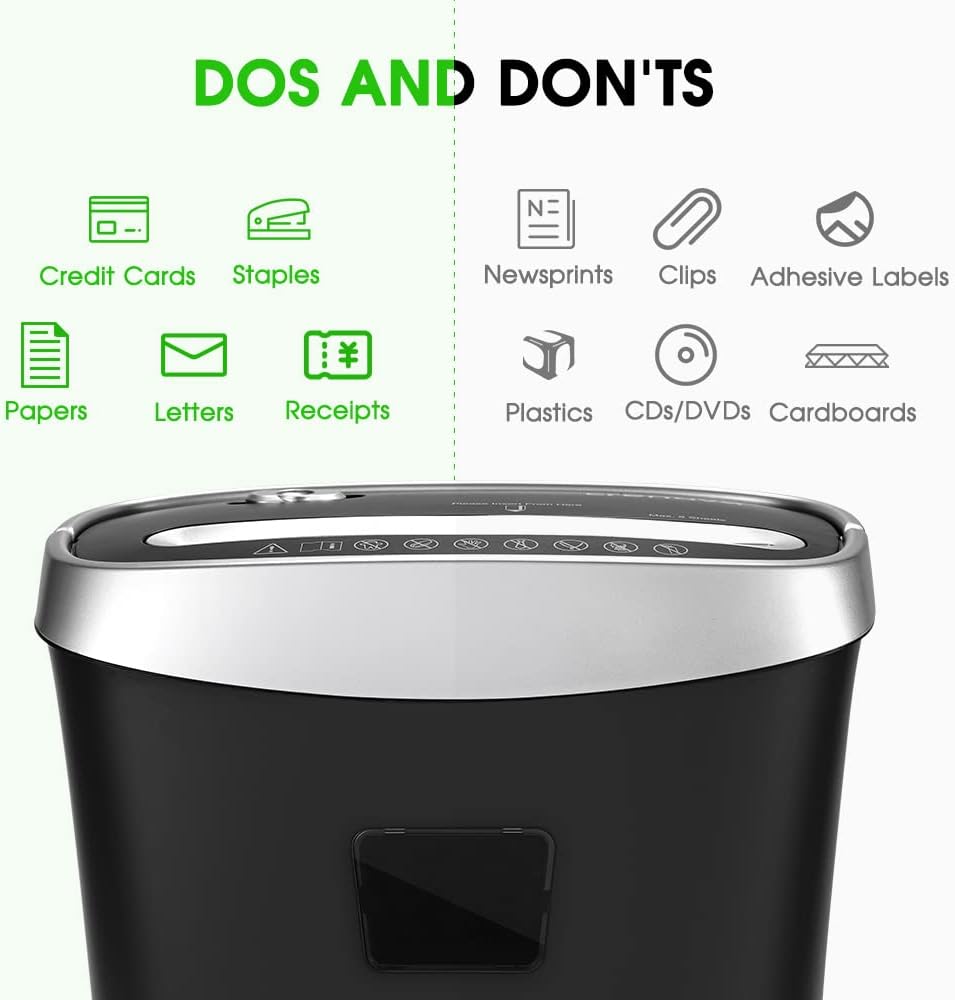 8-Sheet Cross-Cut Paper and Credit Card Shredder, 3.96 Gallon T127