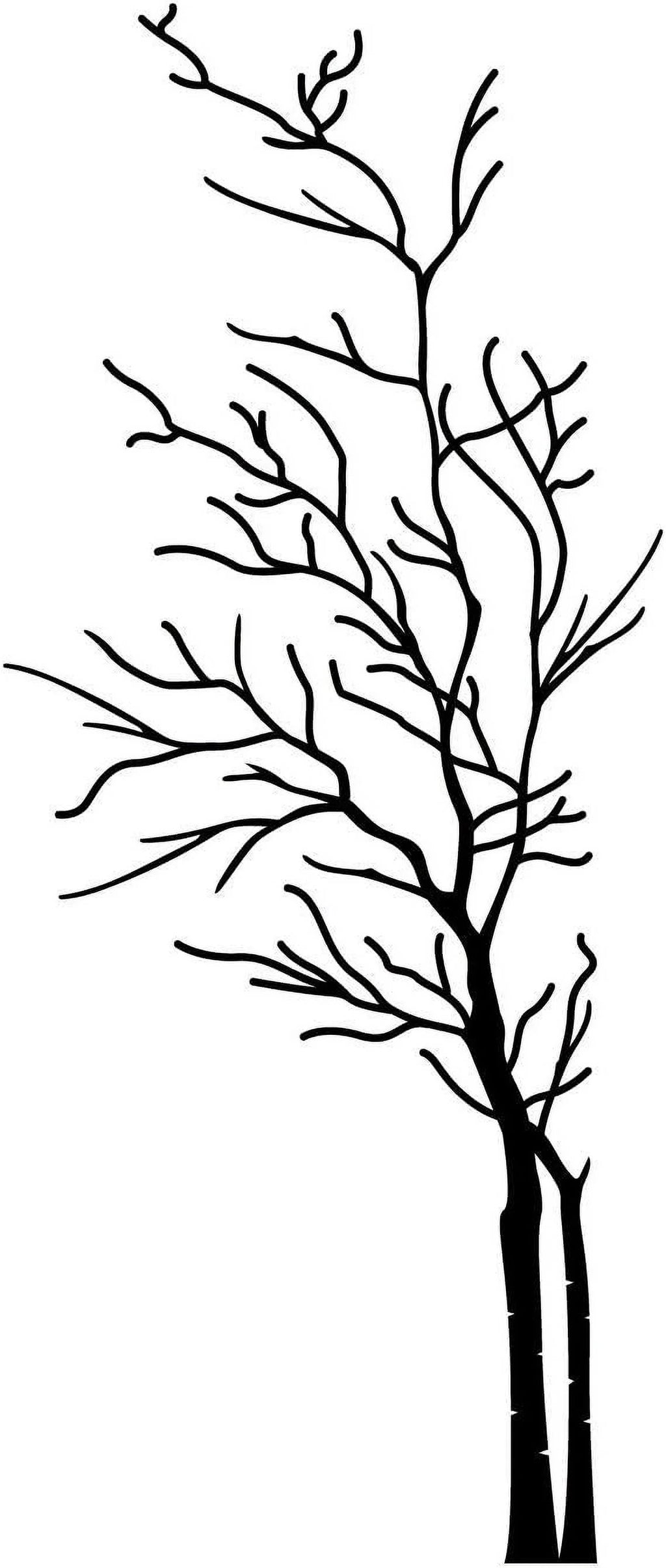 Vinyl Wall Art Decal - Tree - 52" X 22" Minimalist Nature Branches M867
