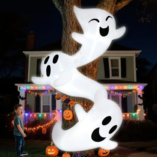 8ft Light Up Inflatable Ghosts J79546