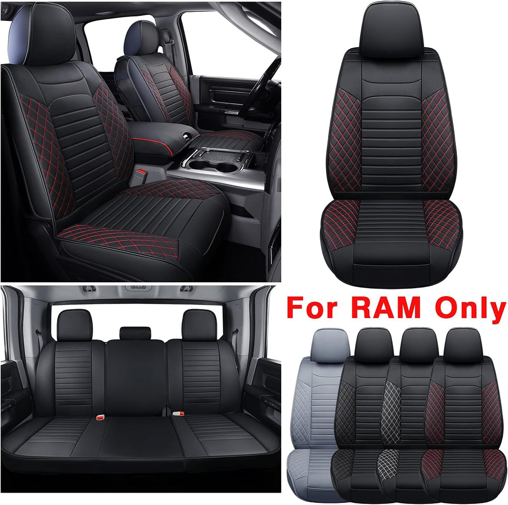 Custom Fit Waterproof Faux Leather Seat Covers Full Set I6641
