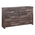 Dark Oak Solid Wood Six Drawers Double Dresser T916567