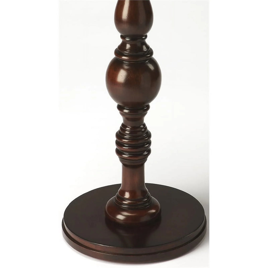 Wood Pedestal Table Cherry Brown Finish W238102