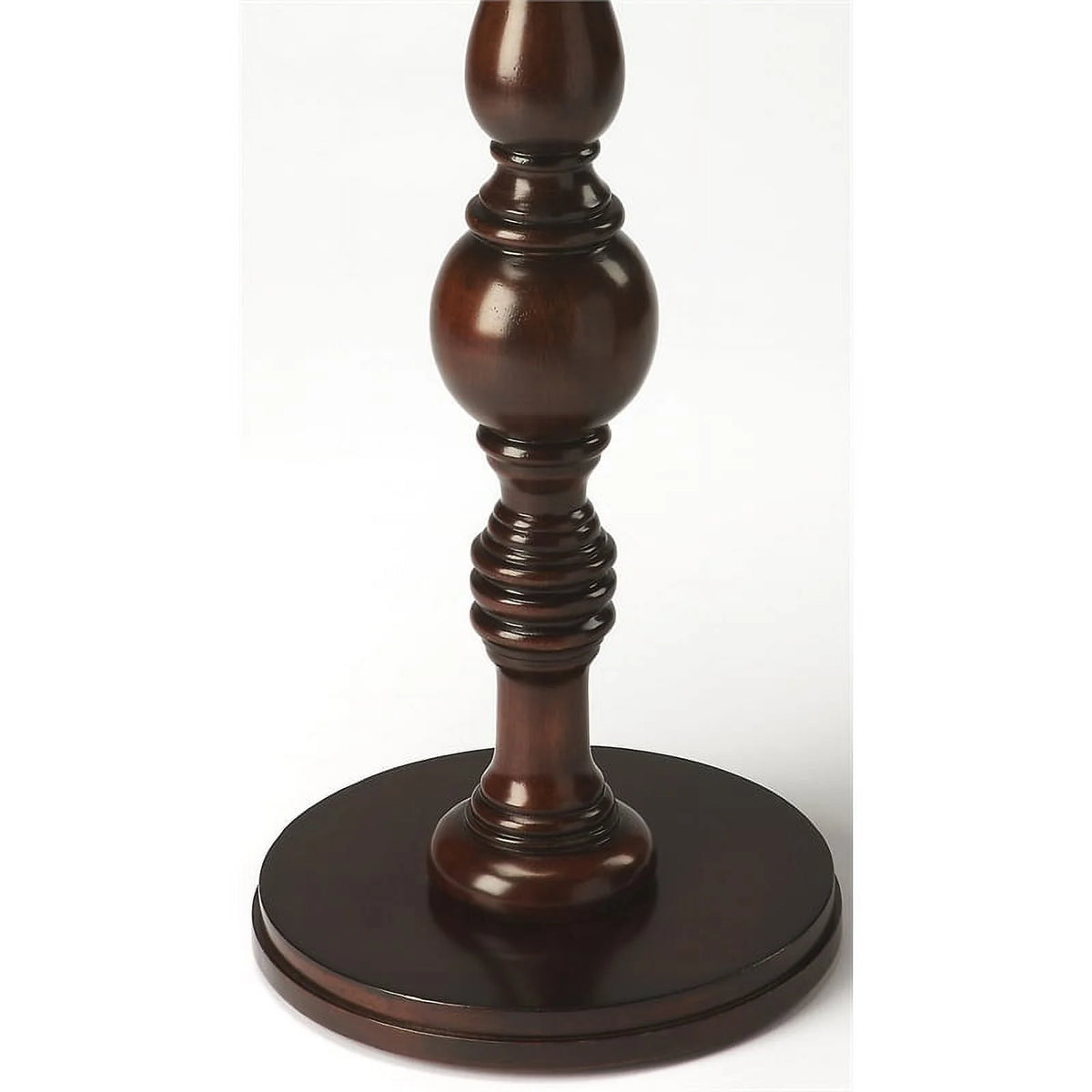 Wood Pedestal Table Cherry Brown Finish W238102