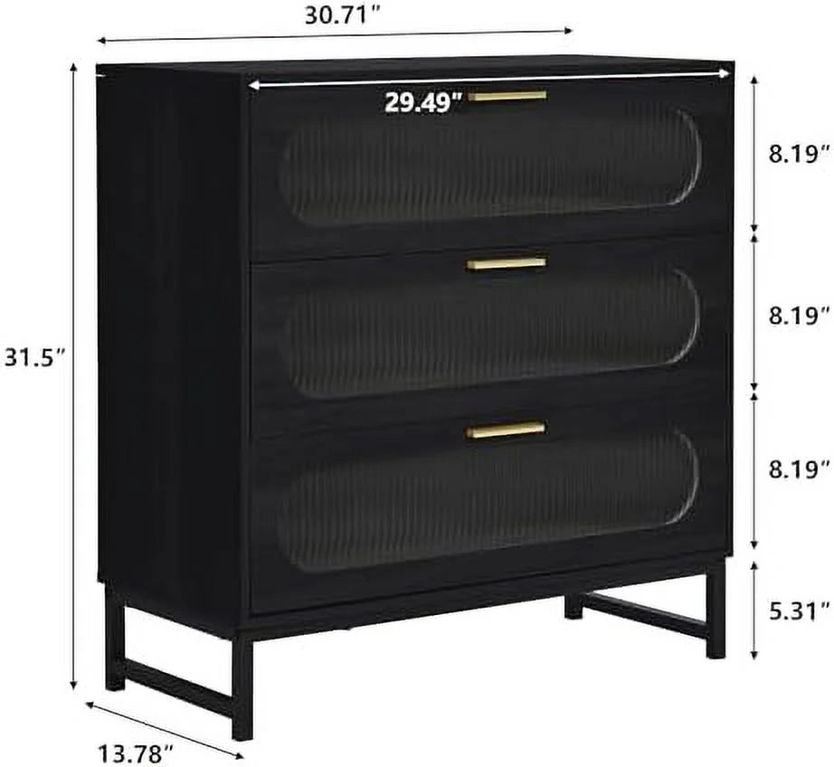 3 Drawer Wood Dresser O803877