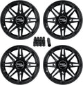 14x7 Black ATV Wheels Set of 4 E81718
