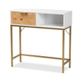 Oak Brown and White 1-Drawer Console M502508
