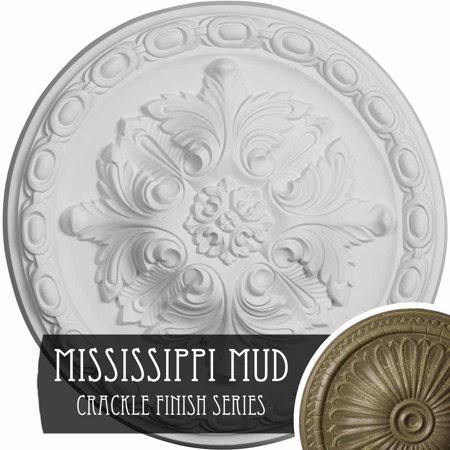 Palmetto Ceiling Medallion Hand-Painted Iridescent Gold D787