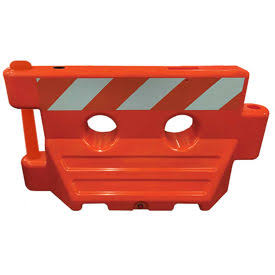 Orange Interlocking Plastic Water Filled Barricade System S6148