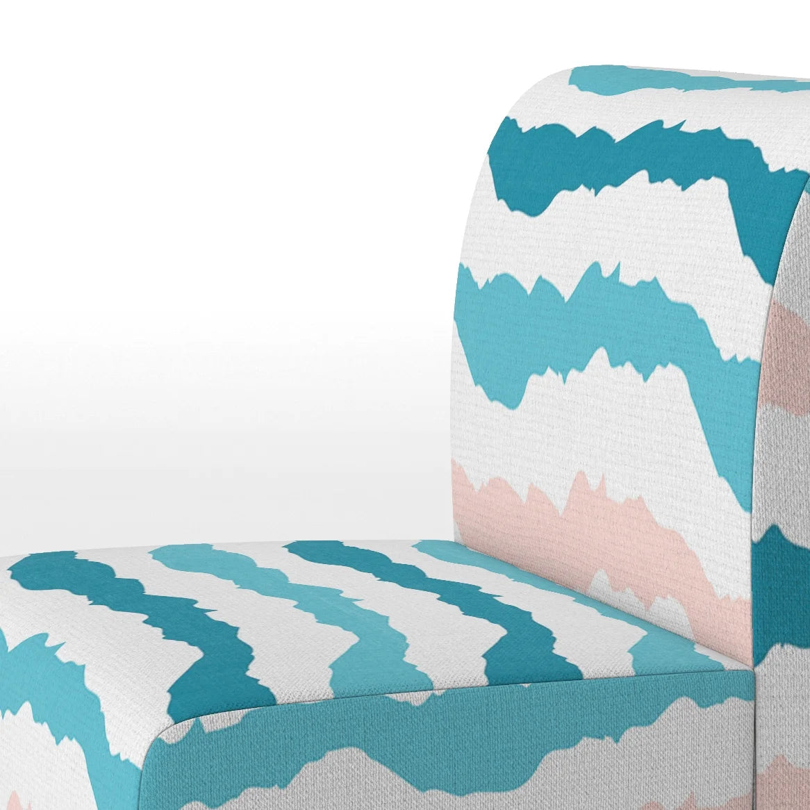 Blue Striped Upholstered Accent Chair W651382