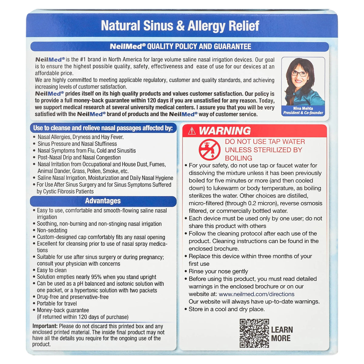 Sinus Nasal Rinse Kit, 50 count I5749