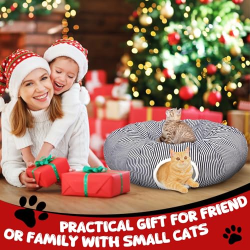 Christmas Tree Cat Tunnel Bed 3 Way Woven Brown L624