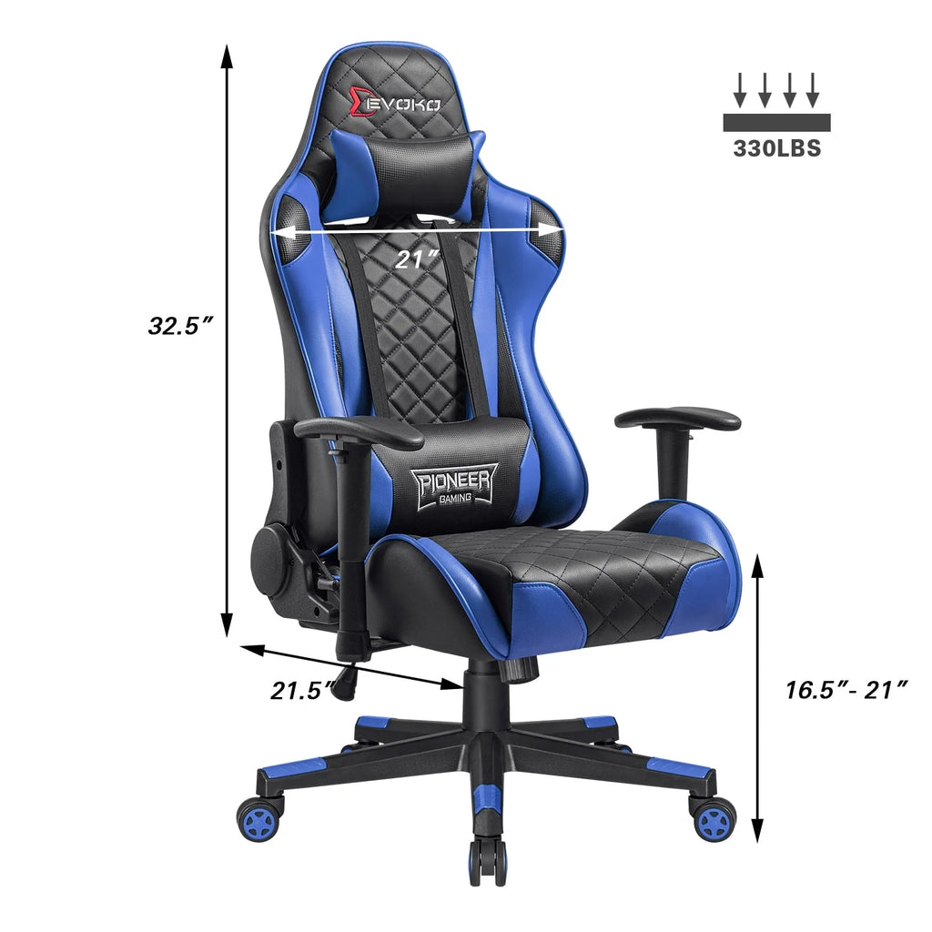 Red Ergonomic Gaming Chair with Headrest and Lumbar Support W375076