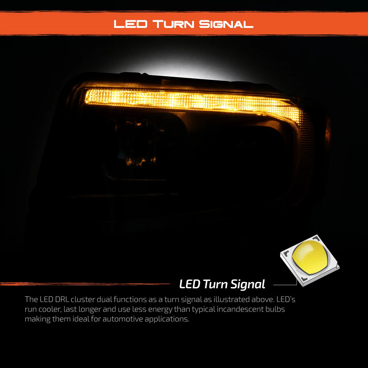 Black Projector Headlights Pair U133