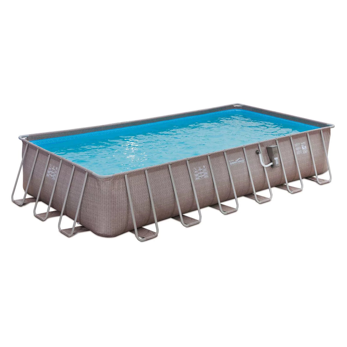 24 x 12 x 4.5' Rectangle Above Ground Frame Swimming Pool Set C2390