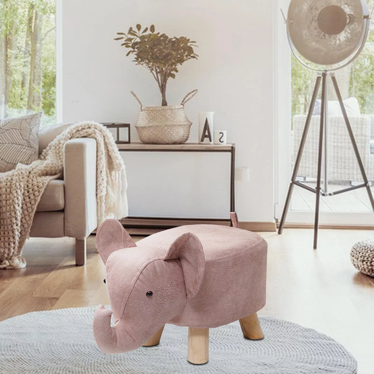 Pink Animal Footstool U461