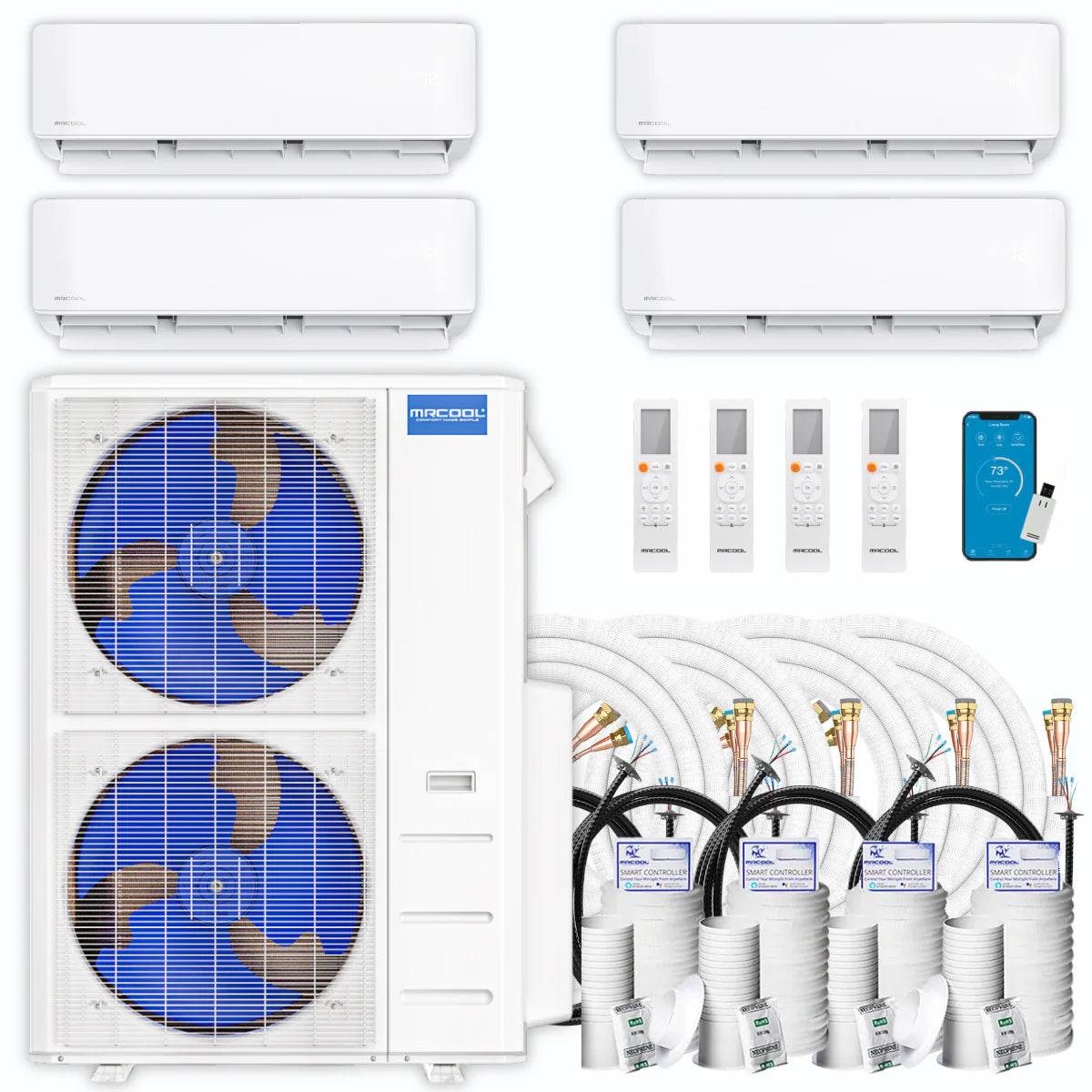 48,000 BTU 4 Zone Ductless Mini Split Air Conditioner and Heat Pump A648