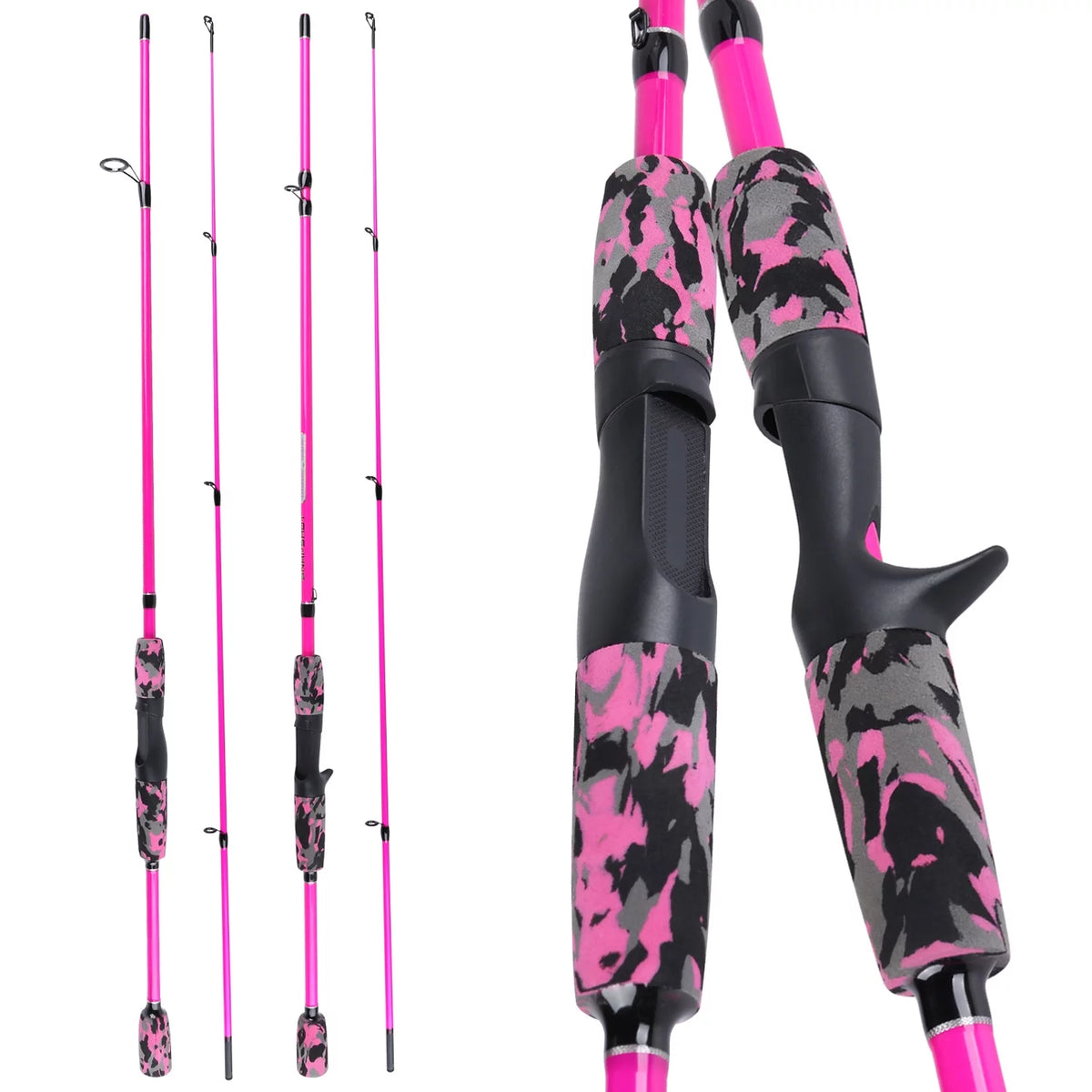 6ft Carbon Fiber 2 Pieces Fishing Pole E2573