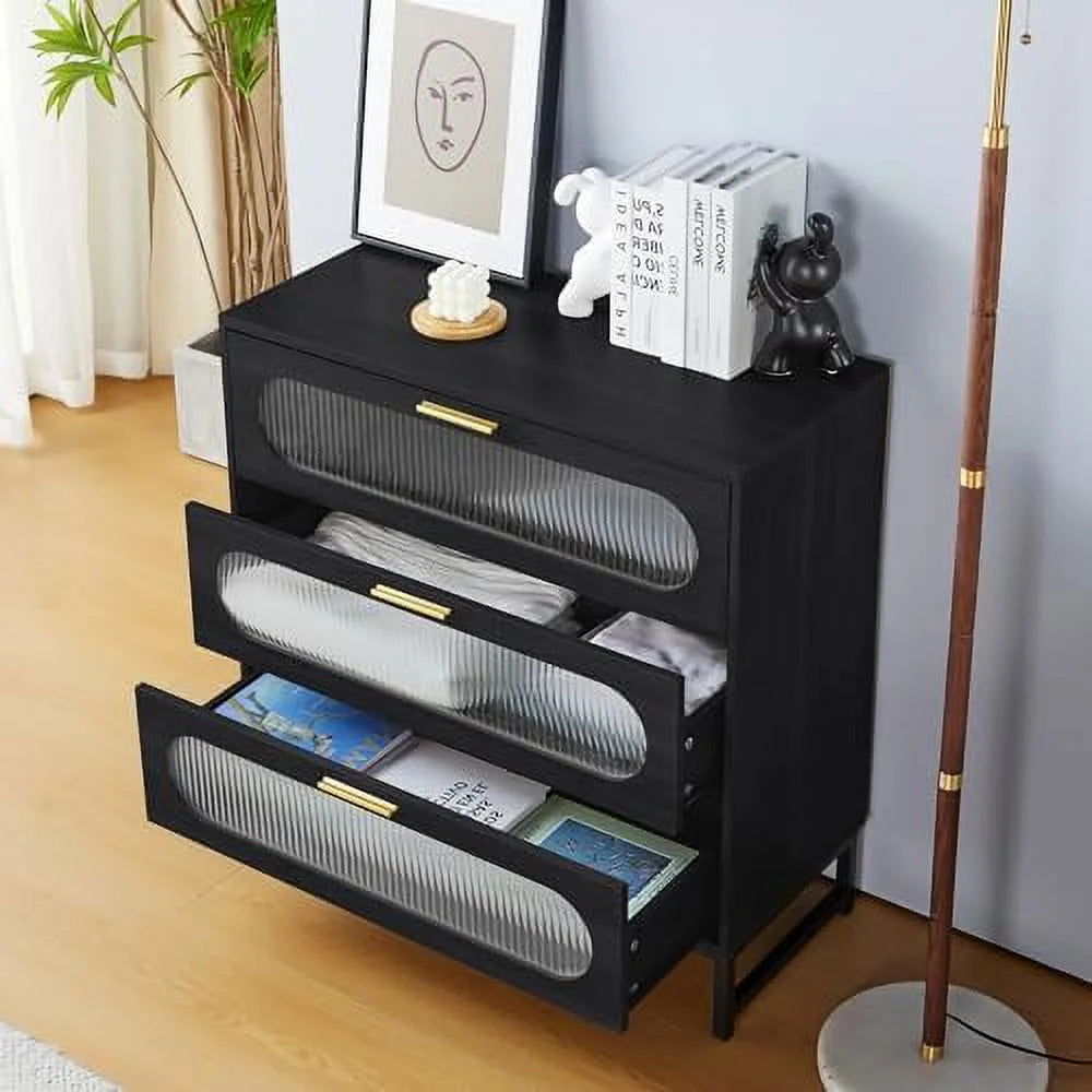 3 Drawer Wood Dresser O803877