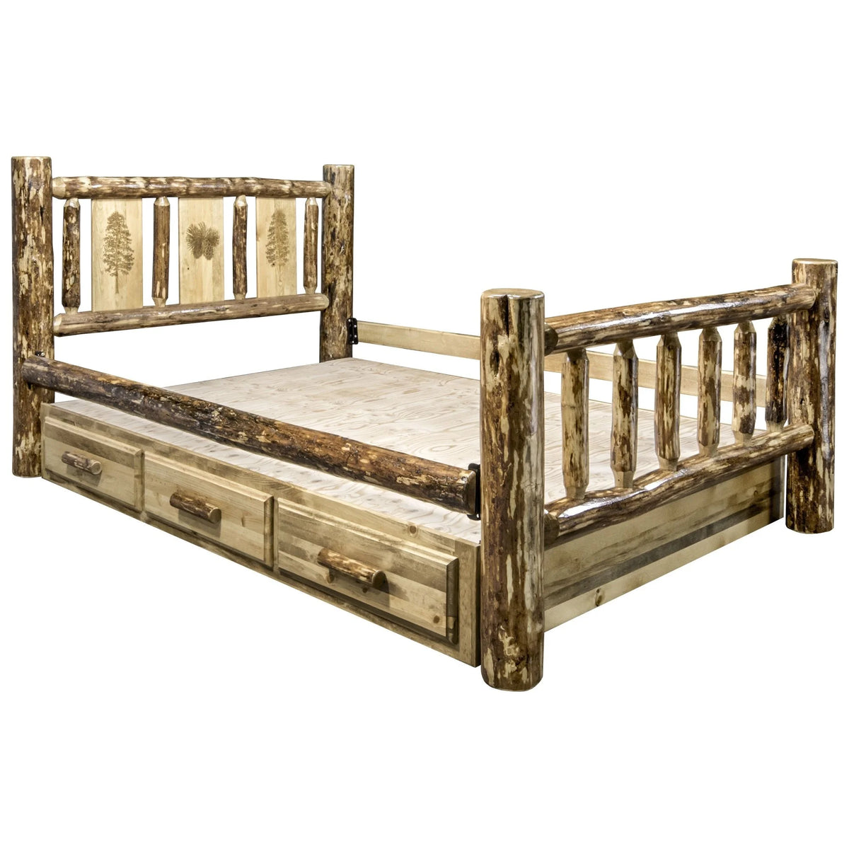 Brown Wood Twin Storage Bed F26321