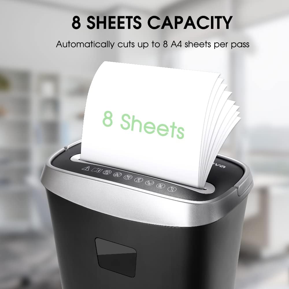 8-Sheet Cross-Cut Paper and Credit Card Shredder, 3.96 Gallon T127