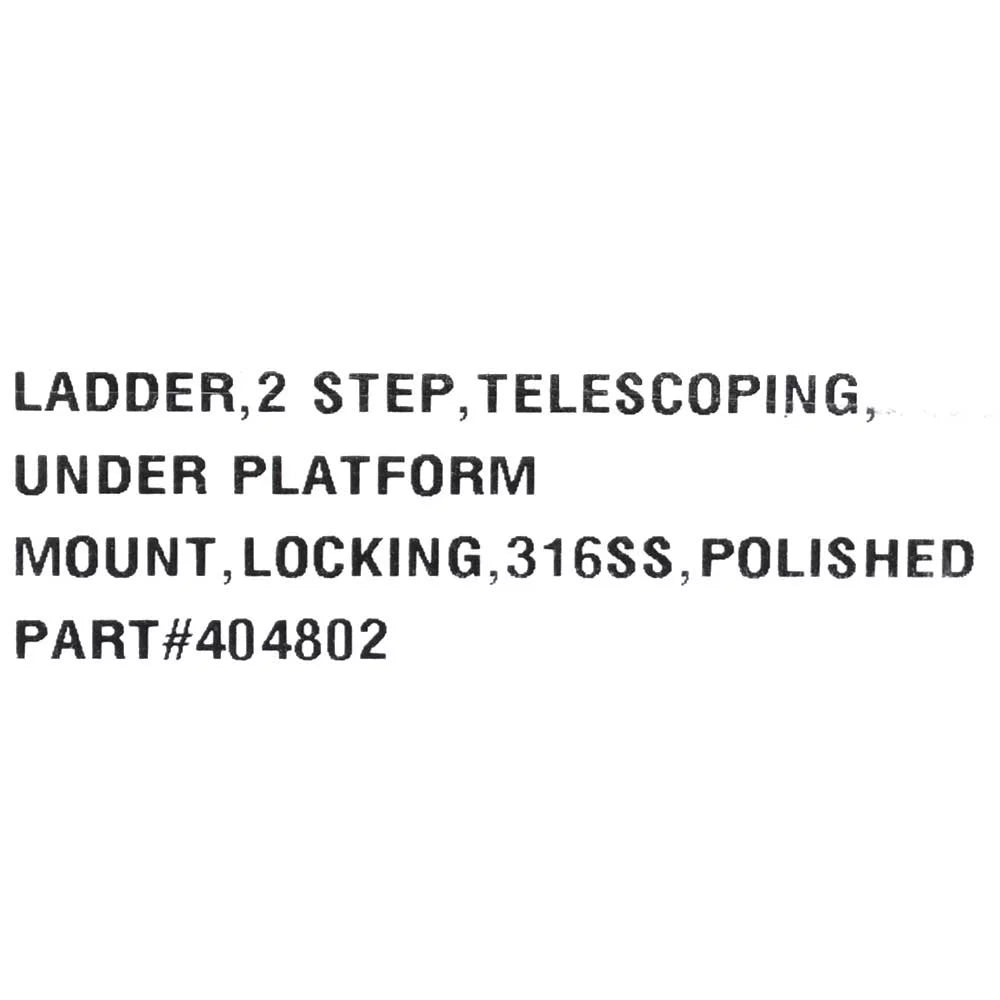 Telescoping Boat Ladder 2 Step Stainless P729495