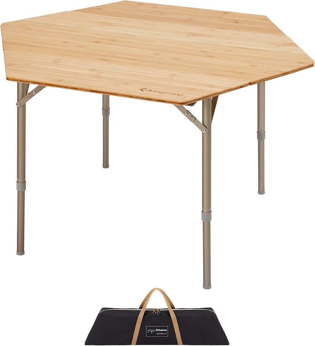 Bamboo Folding Camping Table with Carry Bag C332
