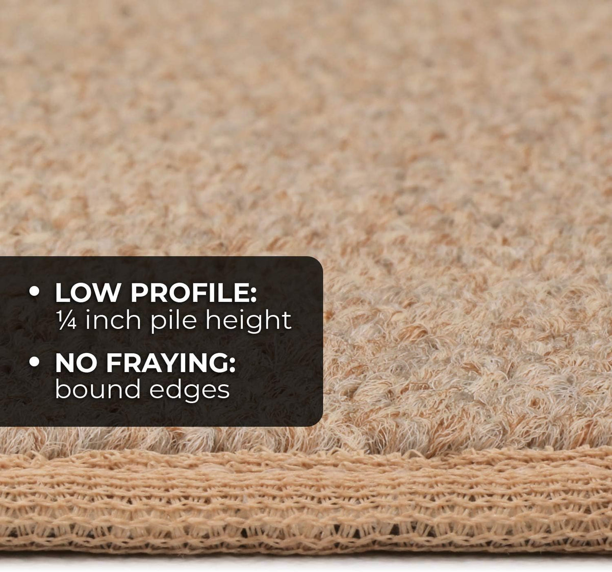 Skid-Resistant Carpet Runner Pebble Beige 14 Feet X 27 Inches J4598