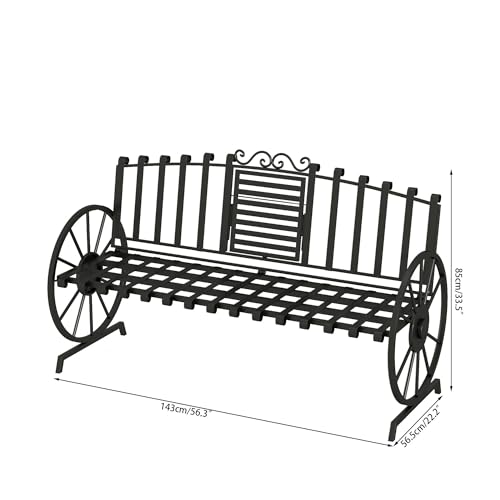 Outdoor Garden Bench with Built-in Table P6749