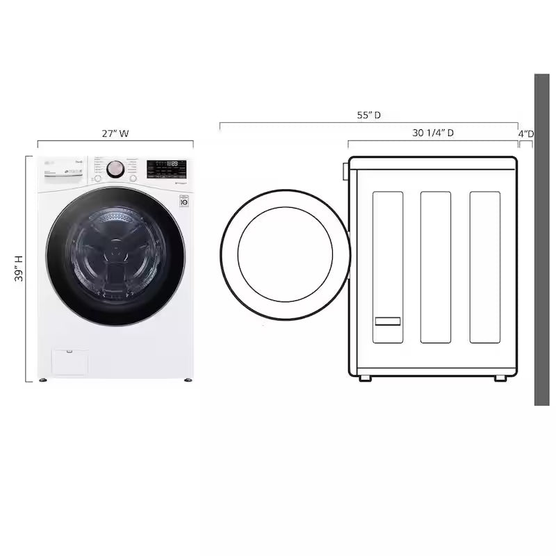 4.5 Cu. Ft. Stackable Front Load Washer with Steam S992