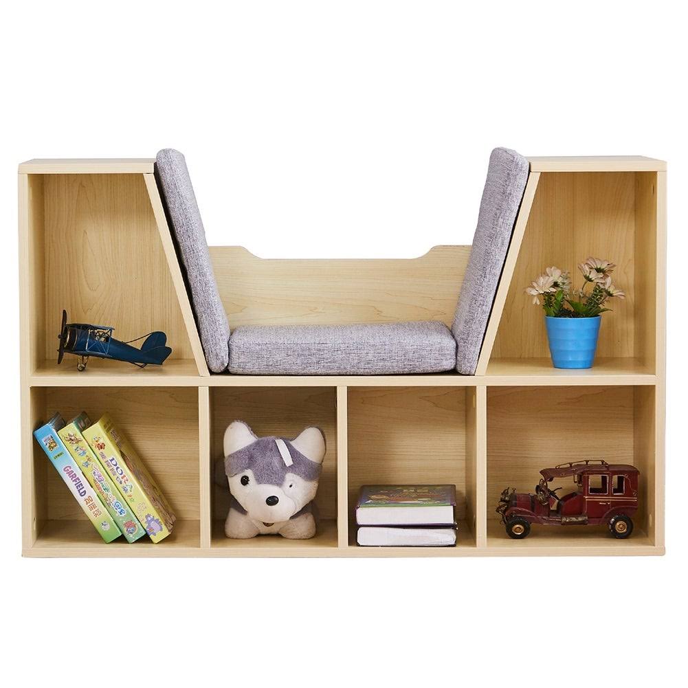 Modern 6-Cubby Kids Bookcase Wood L205234
