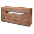 6 Drawer MDF Wood Dresser in Walnut D383128