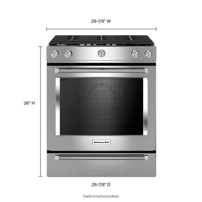 5.8 cu. ft. Slide-In Gas Range with Convection Oven in Stainless Steel Z722