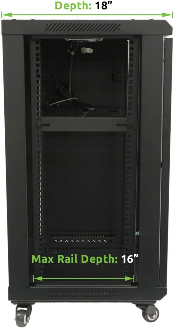 15U Wall Mount Network Server Cabinet Rack Enclosure with Casters R3102