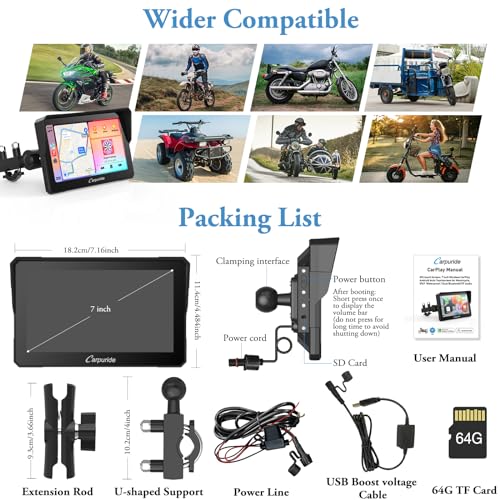 7 inch Waterproof Touchscreen Portable GPS Navigation T926