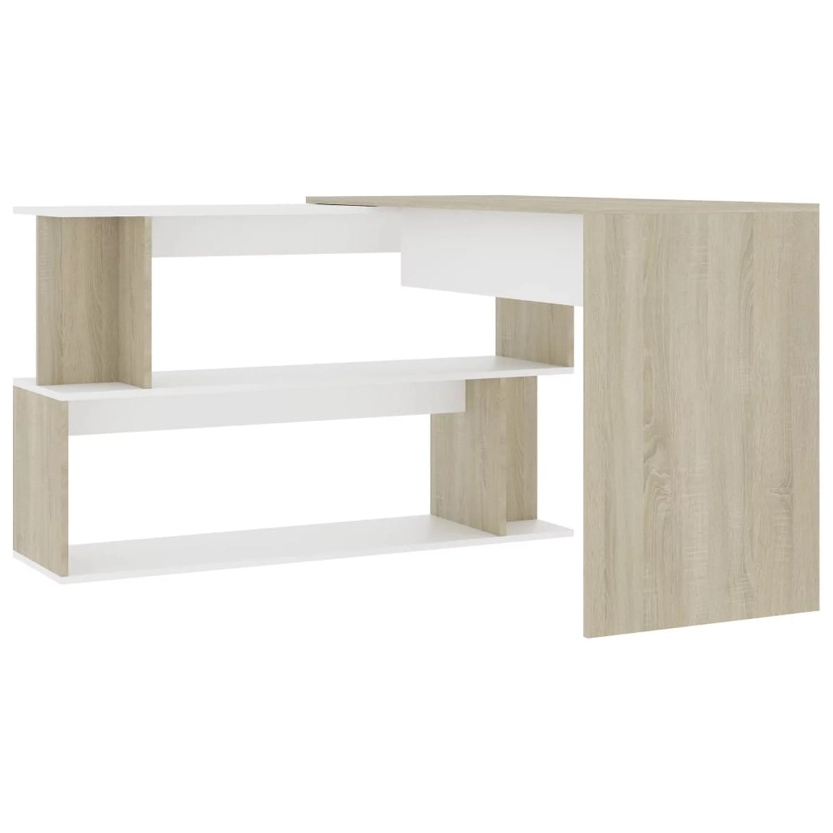 White and Sonoma Oak Corner Desk Z86531