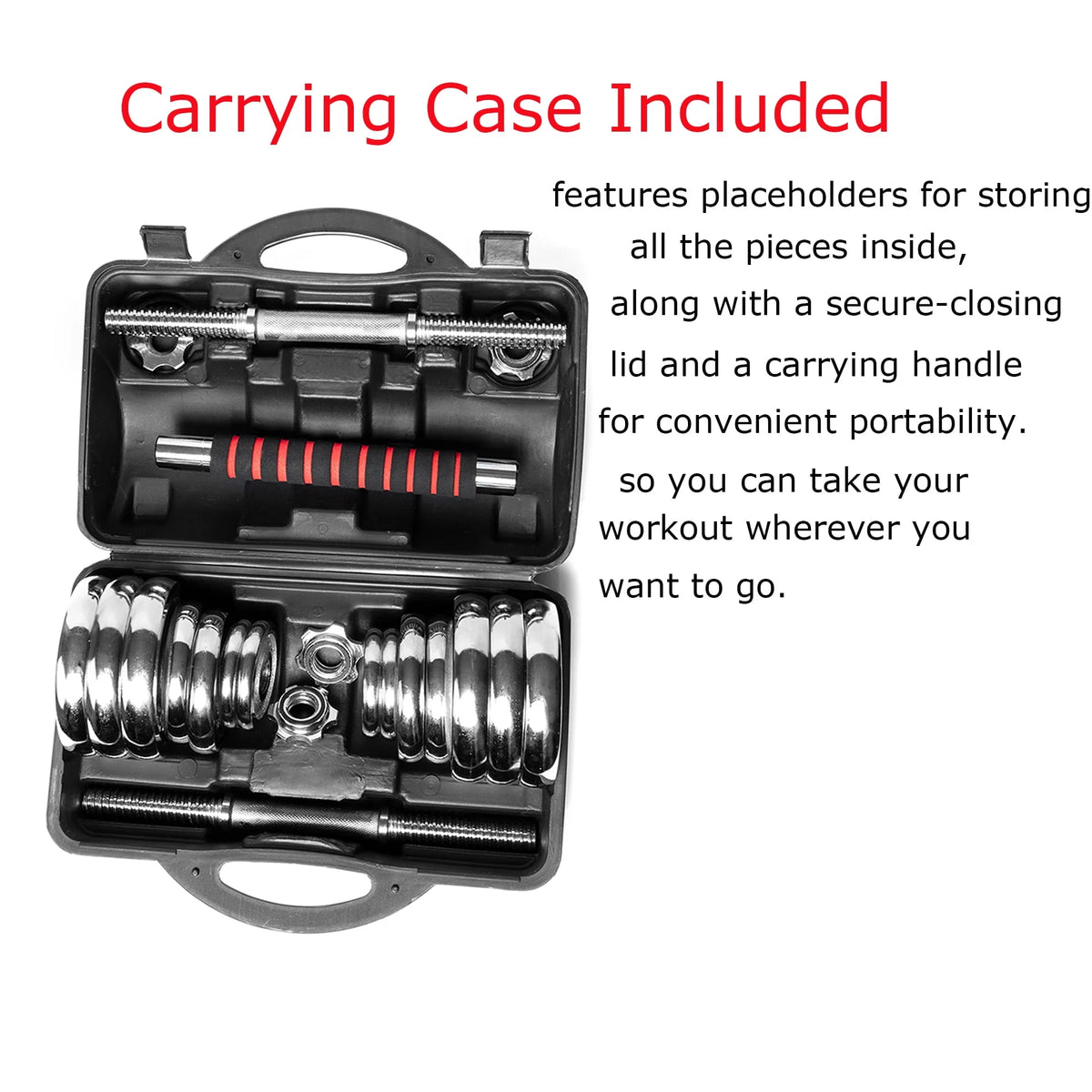 Adjustable Dumbbells Barbell Set K676