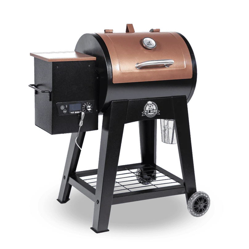 540 Sq. In. Wood Pellet Grill with Flame Broiler and Meat Probe B414
