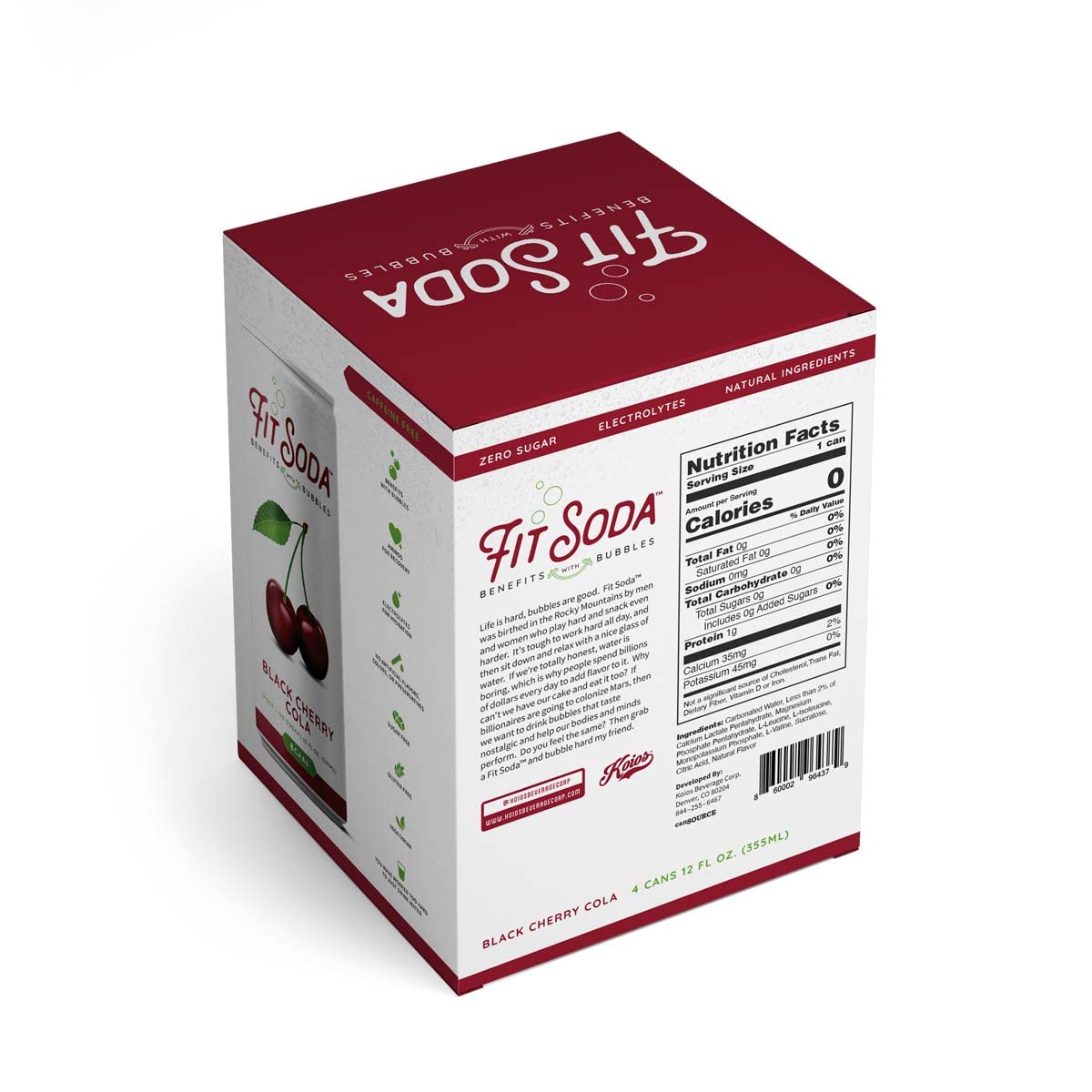 Black Cherry Cola 0 Calorie Soft Drink 24 Pack M91518