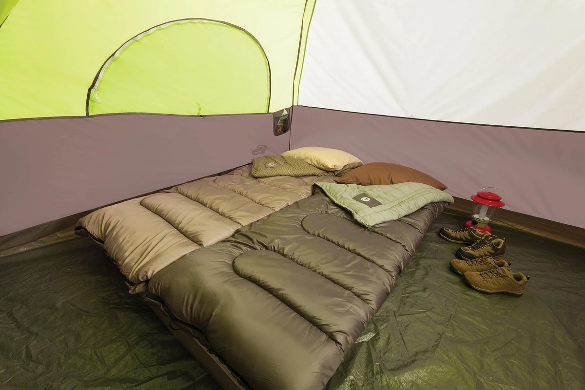 6-Person Dome Camping Tent with Screen Room, Green F352558
