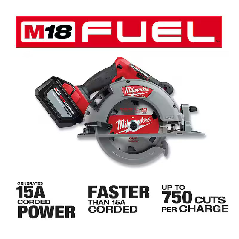 18V Lithium-Ion Brushless Cordless 7-1/4 in. Circular Saw Kit O767954