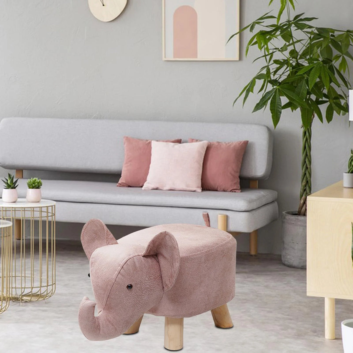Pink Animal Footstool U461