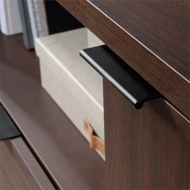 Mahogany Engineered Wood Storage Credenza P8778