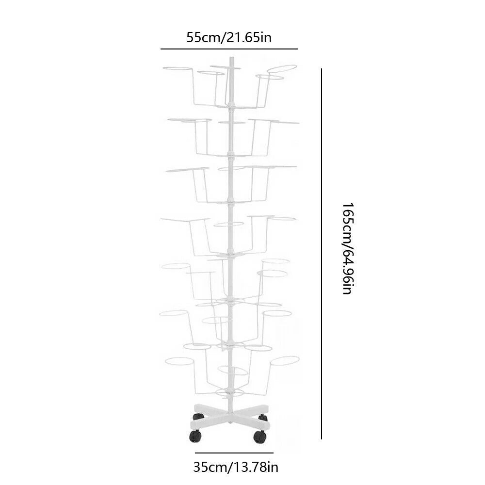 Adjustable Rotating 7 Tier Hat Display Rack X61212