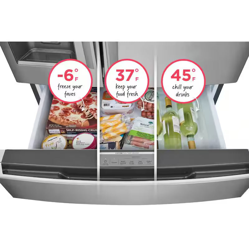 21.5 cu. ft. 4-Door French Door Counter-Depth Refrigerator in Stainless Steel G661
