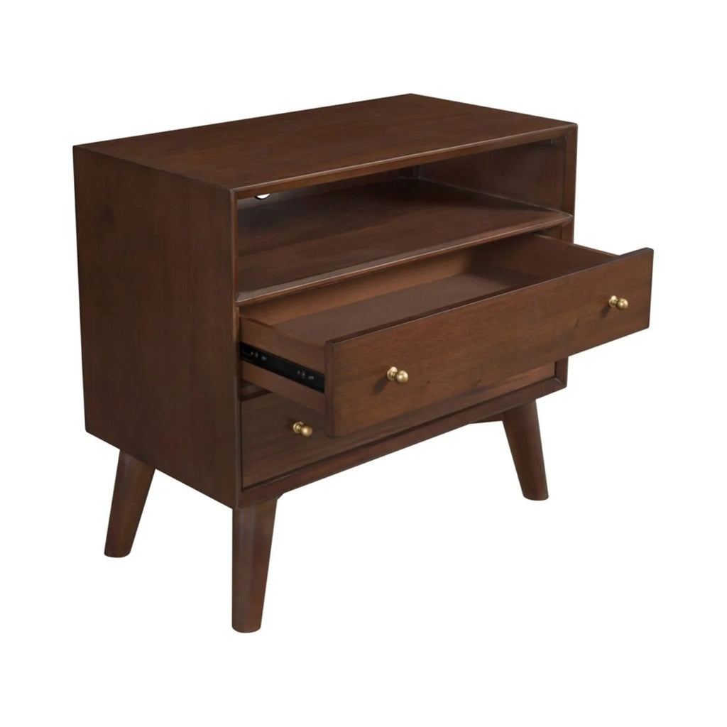28 Inch 2 Drawer Mahogany Wood Nightstand M37151