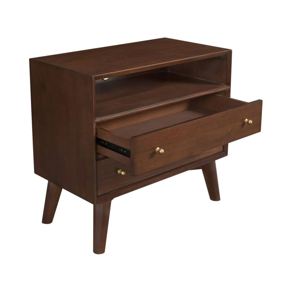 28 Inch 2 Drawer Mahogany Wood Nightstand M37151