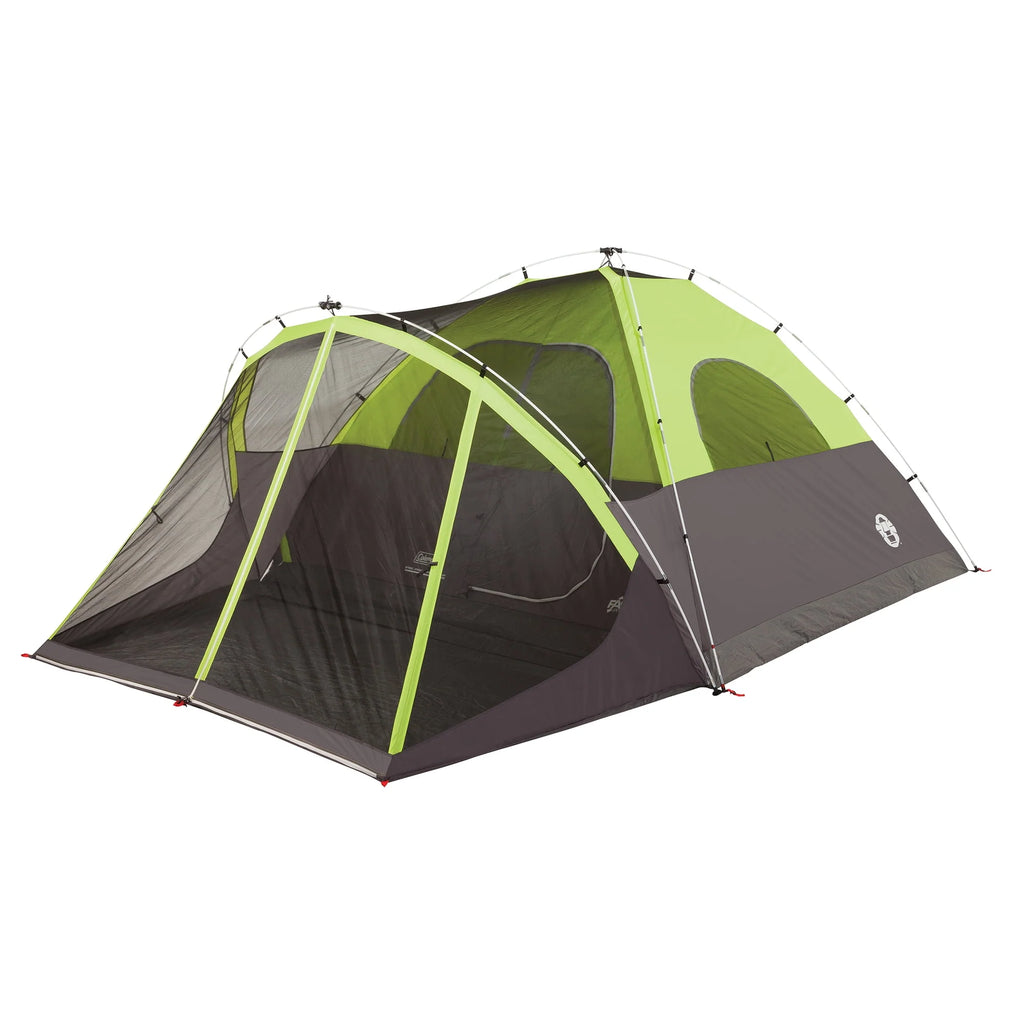 6-Person Dome Camping Tent with Screen Room, Green F352558