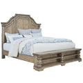 King Wood Panel Storage Bed in Honey Brown L558