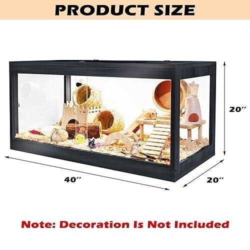 Wooden Hamster Cage with Acrylic Sheets Z78140